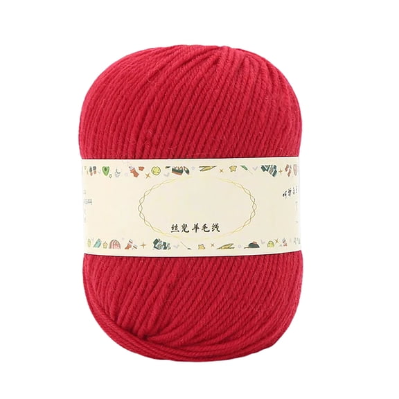 Lomubue 1 Roll Crochet Yarn Good Toughness Soft Texture Anti-pilling Non-fading Tear-resistant DIY Breathable Scarf Sweater Knitting Yarn for Home
