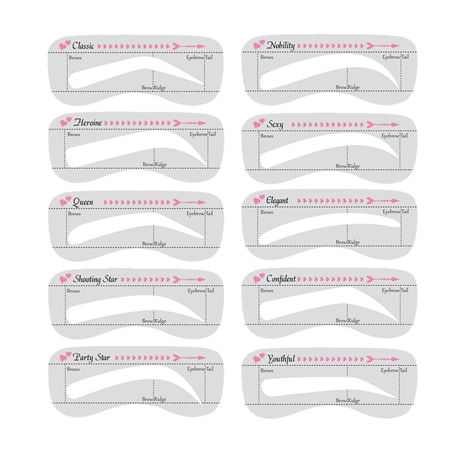Lomubue 10Pcs Eyebrow Stencils Precisely Position Attach Tightly Cost-saving One Step Eyebrow Template Kit for Girl - Walmart.com lomubue-10pcs-eyebrow-stencils-precisely-position-attach-tightly-cost-saving-one-step-eyebrow-template-kit-for-girl-walmart-com
