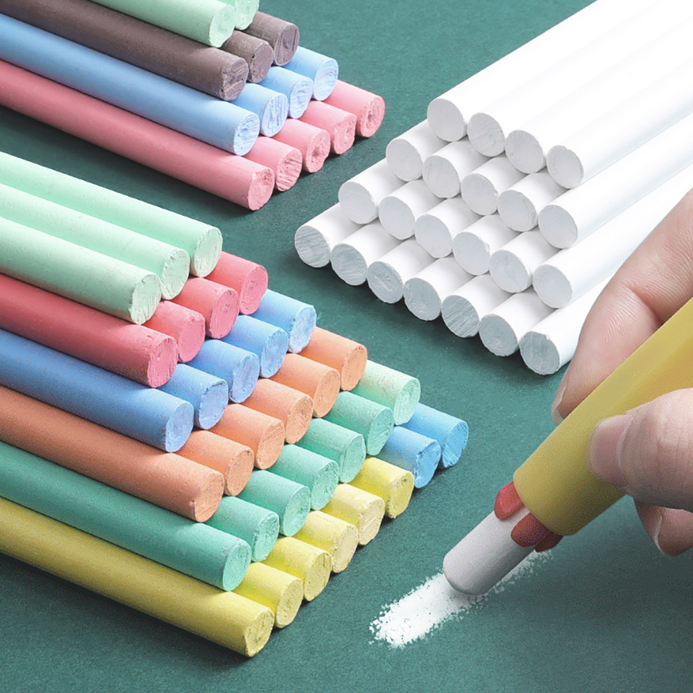 Lomubue 12 Sticks Dustless Drawing Painting Art Colorful Chalk School