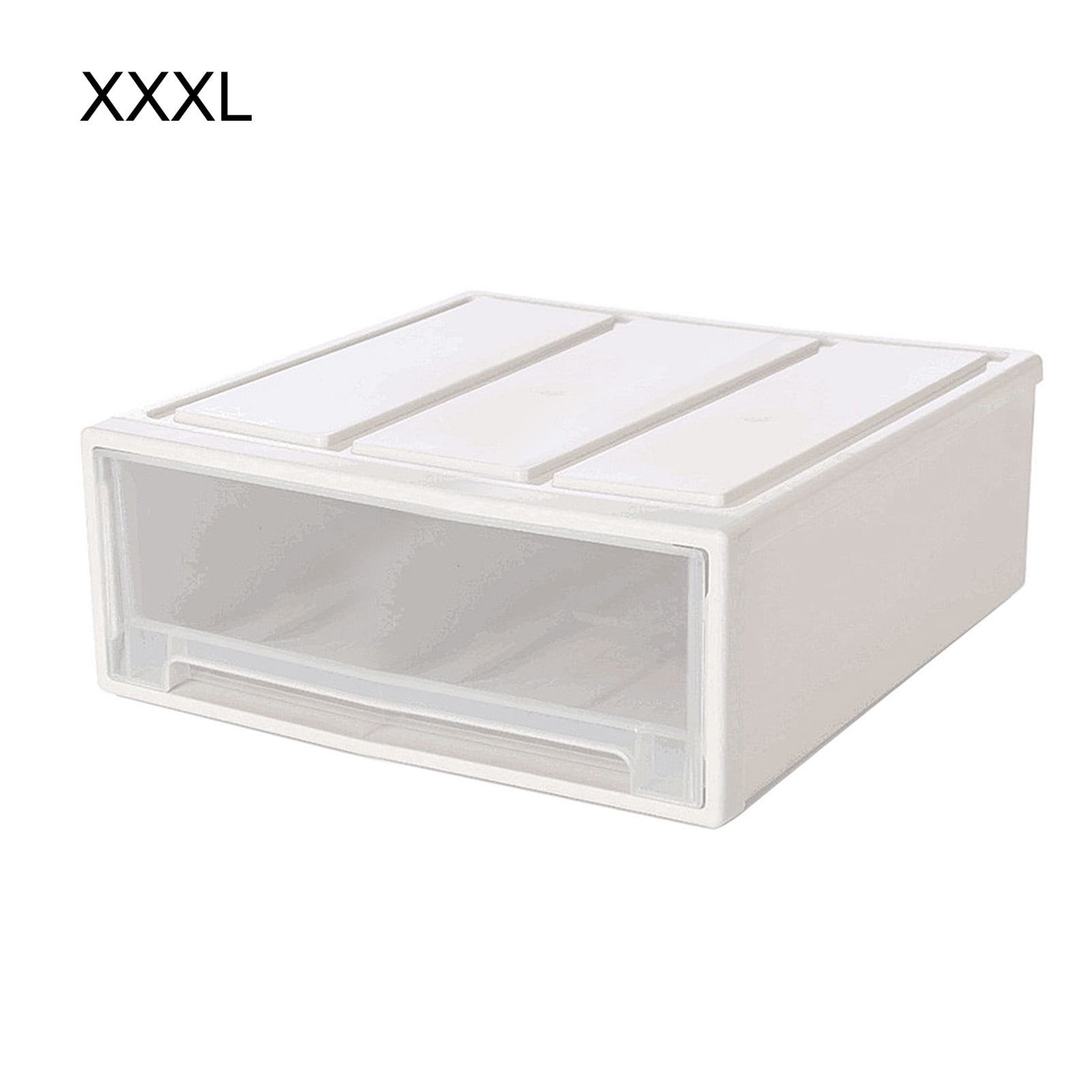 Dasbsug Clear Acrylic Underwear Drawer Organizer Box 4/8 Grids Compartment  Divided Closet Storage Bin Stackable Shelf for Socks 