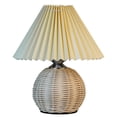 thumbnail image 1 of Lomubue Bedside Lamp Warm White High Brightness Energy-saving USB Powered Detachable Decorative Rattan Pleated Umbrella Study Desk Lights LED Night Light for Living Room, 1 of 10