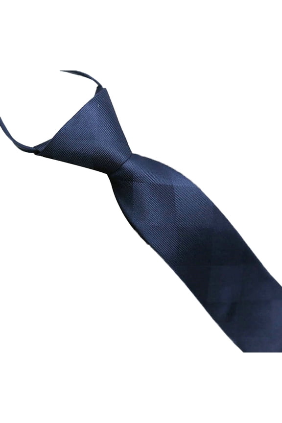 Business Tie Striped Zipper Men Plaid All Match Neck Tie for Wedding