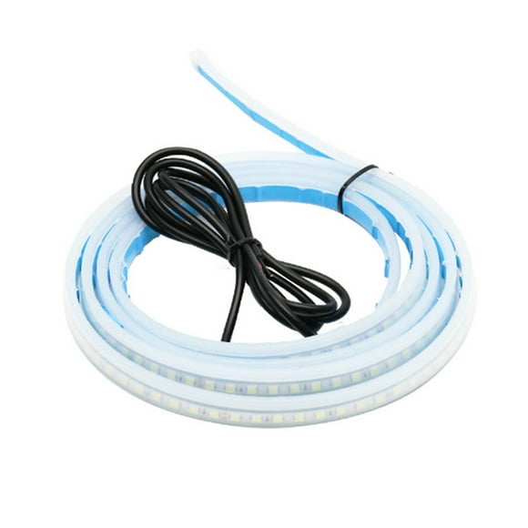 Lomubue Car Daytime Running Light Strip Hood Mount High Brightness Universal SUV Truck Auto Blue White LED Strip Car Modification Accessories