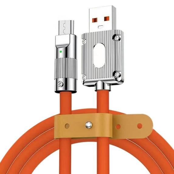 Lomubue Charging Cable 120W High-Speed Wide Compatibility Safety Protection Flexible Fast Charging Tangle-Free Micro USB Quick Charge Cable for Android