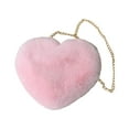 thumbnail image 1 of Lomubue Crossbody Bag Solid Color All-Matched Heart Shape Zippered Closure Handbag for Women, 1 of 10