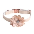 thumbnail image 1 of Lomubue Dog Collar Adjustable Buckle Design Fake Leather Rose Flower Decor Pet Dog Neck Strap Daily Collocation, 1 of 10