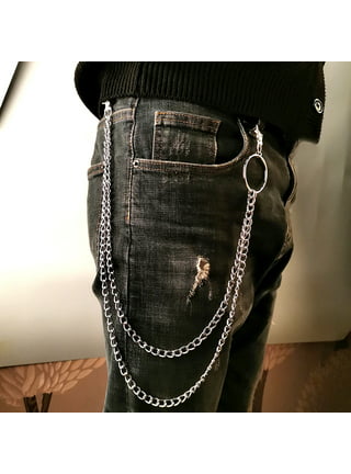 Manunclaims Fashion Pants Chain for Women Men, Multi-layer Anti-Lost Wallet  Chain, Trousers Pocket Chains Punk Jeans Key Chains Belt 