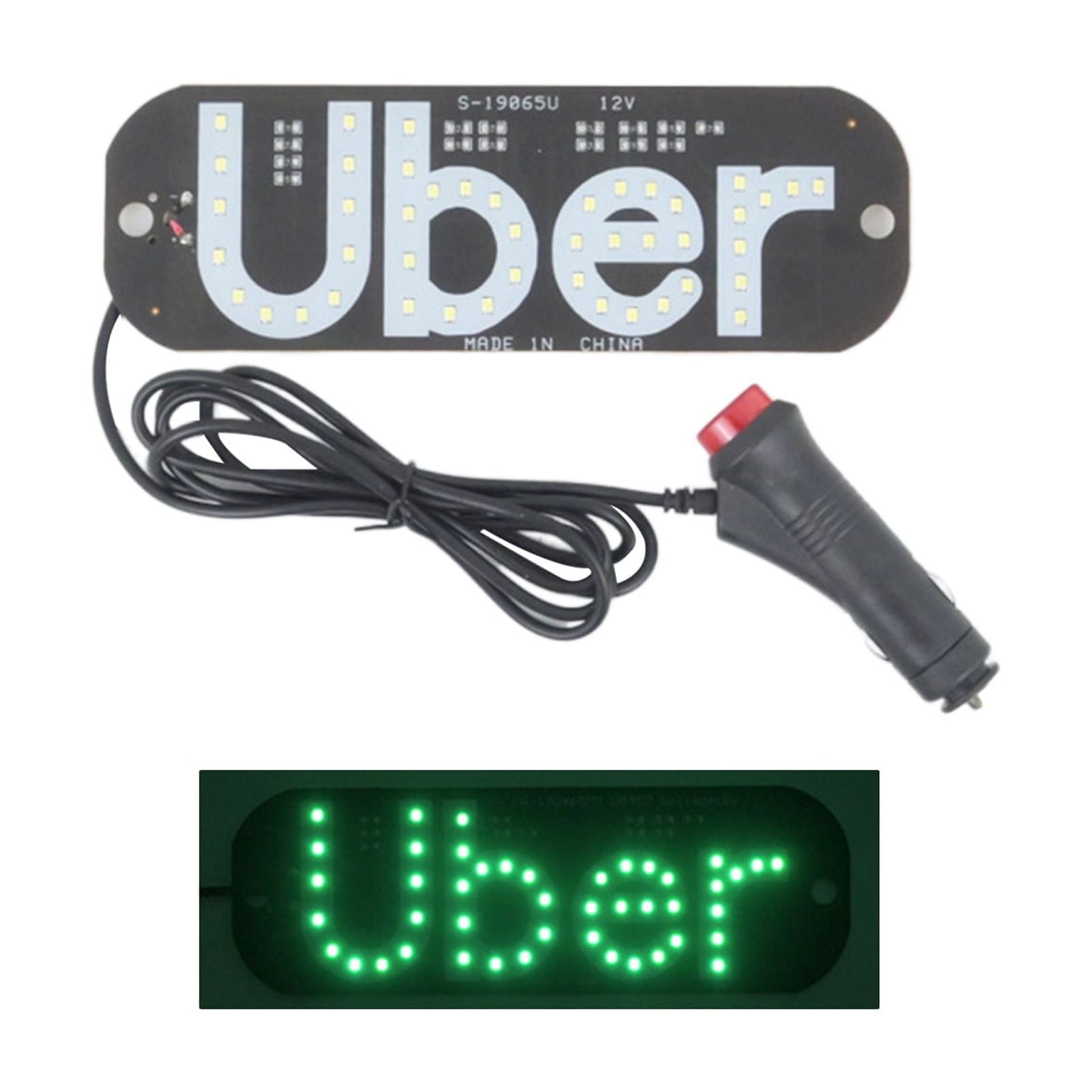 LED Car Sign Light - Foldable Taxi-Style Sign With USB Plug, Universal For All Cars