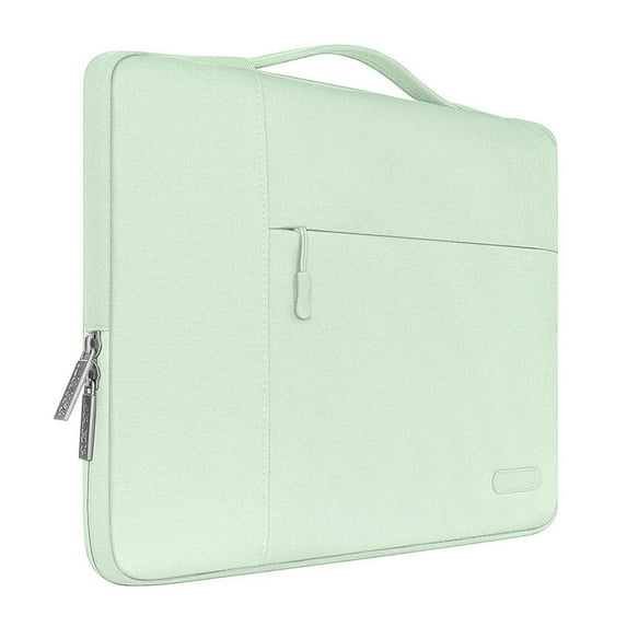 Lomubue Laptop Bag with Handle Large Capacity Wear-resistant Shock-resistant Solid Color Storage Notebook Zipper Multifunctional Laptop Storage Bag Computer Accessories