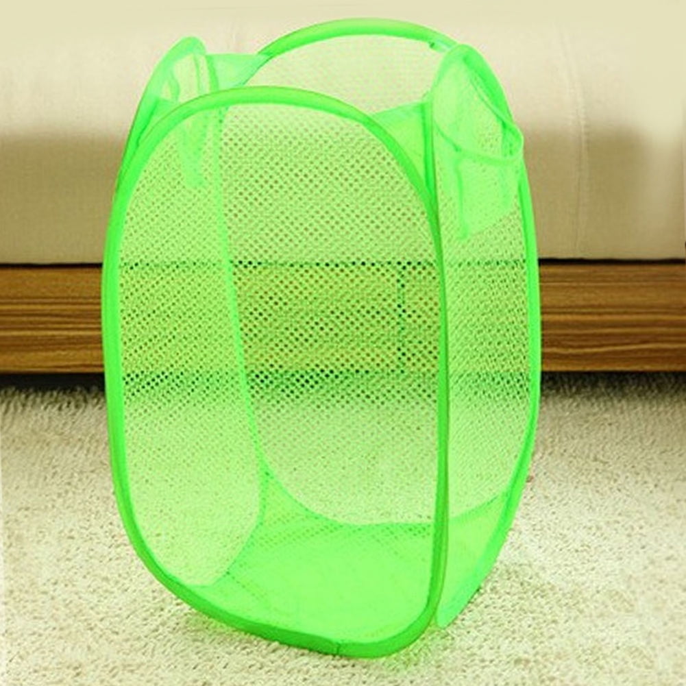 Lomubue Laundry Bag Pop Up Mesh Washing Foldable Laundry Basket Bag Bin Hamper Storage