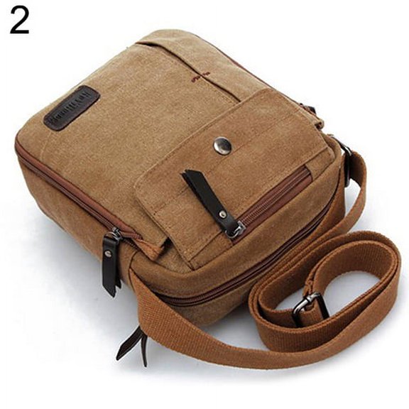 Lomubue Man's Simple Causal Canvas Rucksack Multifunctional Outdoors Shoulder Sling Bag
