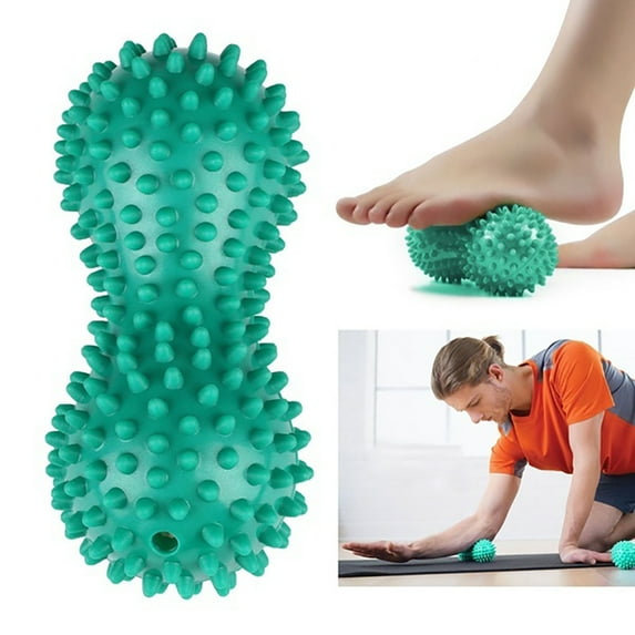 Lomubue Peanut Shape Massage Yoga Fitness Ball PVC Stress Relief Body Hand Foot Massager