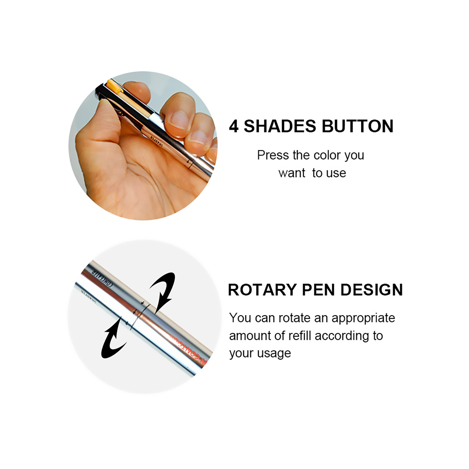 Lomubue Waterproof Mild Texture Nonirritating Makeup Pen 4 in 1