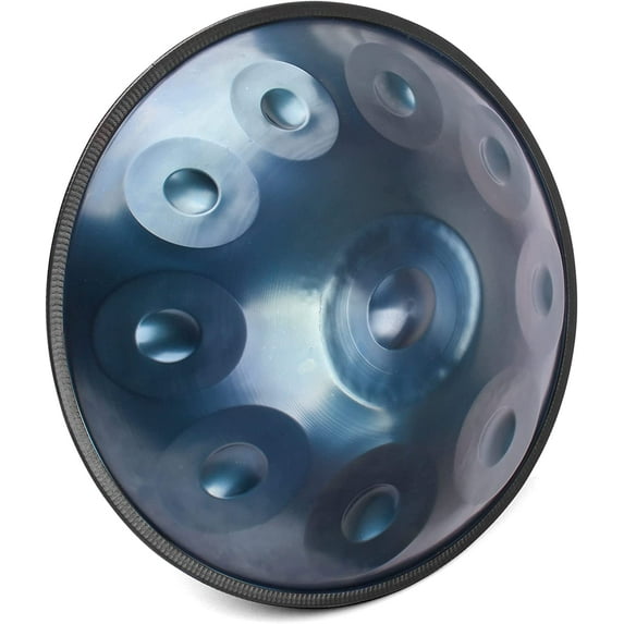 Lomuty 10 Notes 22" Hand Pan Minor D Hand Pan Steel Drum Percussion Instrument for Professional Performance