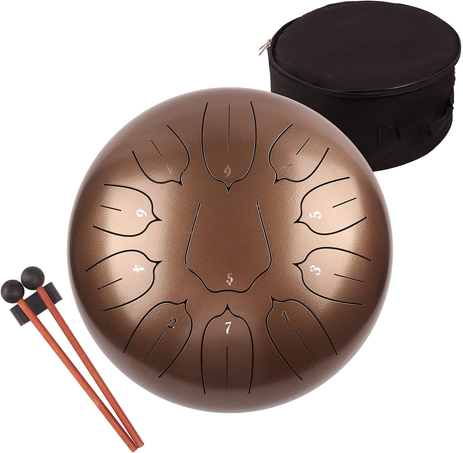 Tongue Drum - Steel Tongue Drum - 12 pouces 13 notes C Key Handpan Drum -  Kit