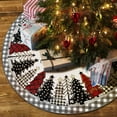 thumbnail image 1 of Lomyolo 48Inch Christmas Tree Skirt - Red & White Buffalo Plaid Xmas Tree Mat, Double-Layer Polyester Perfect Christmas Decoration Gift Holiday Decor for Indoor/Outdoor, Party & Gift Giving, 1 of 7