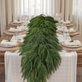 thumbnail image 1 of Lomyolo 6 Ft Artificial Christmas Garland Norfolk Pine Real Touch Dense Faux Greenery Garland for Christmas Mantle Table Wall Staircase Doorway Decor Indoor & Outdoor Holiday Decorations(1 Pack), 1 of 7