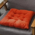 thumbnail image 1 of Lomyolo Chair Cushions for Kitchen Chairs 2 Pack Seat Cushion Chair Pads for Dining Patio Home Office Soft Comfort Velvet Square Orange, 1 of 6