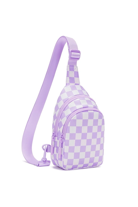 Sling Bag Crossbody Bag Fanny Pack Women 2025 Cute Chest Bag- Valentines Day Birthday Christmas Gifts for 4 5 6 7 8 9 10 11 12 13 Year Old Teens Daughter - Purple