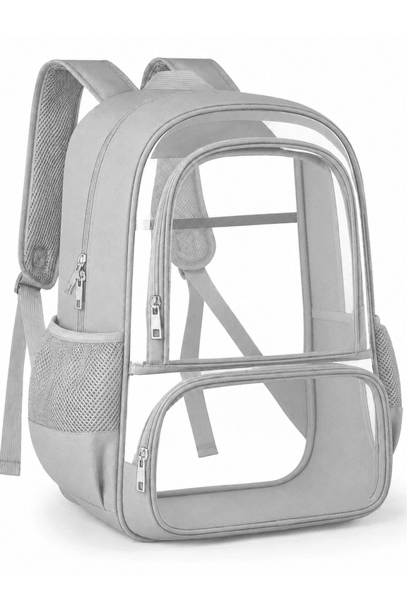 Clear Backpack for School Boys Girls Adult Transparent Bookbag with Reinforced Straps & 400D Oxford Fabric, Large Capacity Heavy Duty Backpack for Travel, Security, Work, College, Men & Women