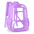 thumbnail image 1 of Lomyolo Clear Backpack for School Boys Girls Adult Transparent Bookbag with Reinforced Straps & 400D Oxford Fabric, Large Capacity Heavy Duty Backpack for Travel, Security, Work, College, Men & Women, 1 of 8