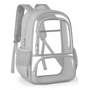 Clear Backpack for School Boys Girls Adult Transparent Bookbag with Reinforced Straps & 400D Oxford Fabric, Large Capacity Heavy Duty Backpack for Travel, Secur