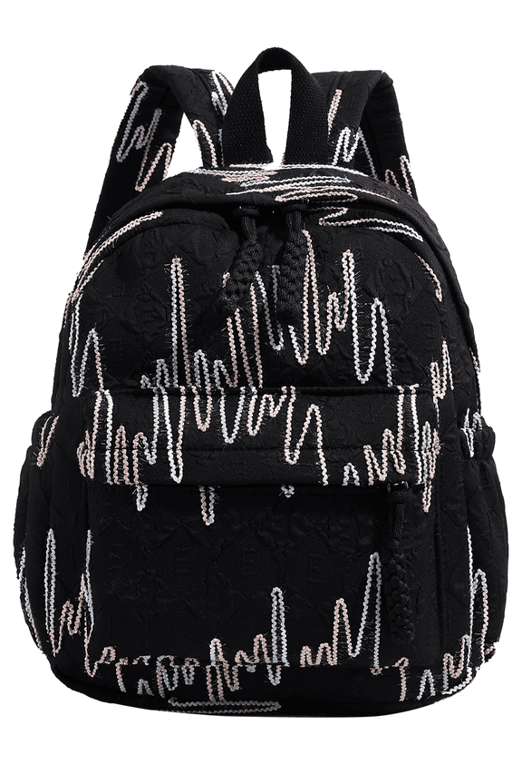 Corduroy Backpack for Women 4 5 6 7 8 9 10 11 12 13 Year Old Daughter, Cute School Bag Bookbag, Lightweight School Backpack Perfect Back to School Gift - Black