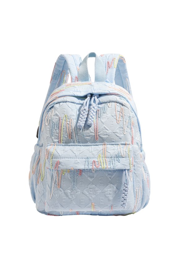 Corduroy Backpack for Women 4 5 6 7 8 9 10 11 12 13 Year Old Daughter, Cute School Bag Bookbag, Lightweight School Backpack Perfect Back to School Gift - Blue