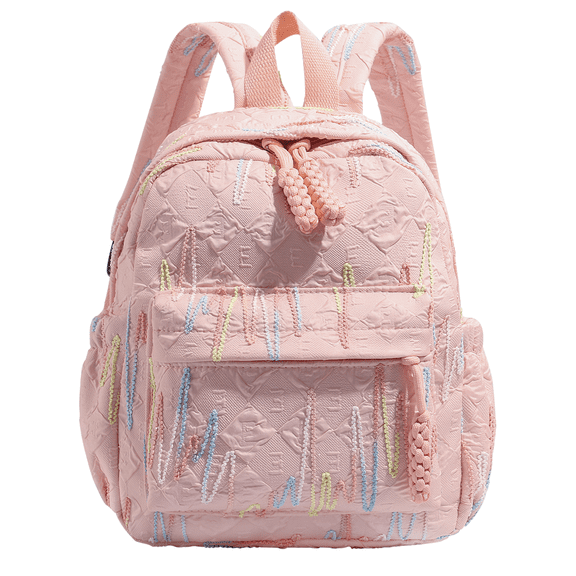 Lomyolo Corduroy Backpack for Women 4 5 6 7 8 9 10 11 12 13 Year Old Daughter, Cute School Bag Bookbag, Lightweight School Backpack Perfect Back to School Gift - Pink