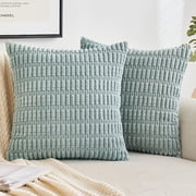 Lomyolo Decorative Throw Pillow Covers 16x16 Inch Soft Boho Striped Pillow Covers Modern Farmhouse Home Decor for Sofa Living Room Couch 2 Pack
