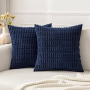 Lomyolo Decorative Throw Pillow Covers 18x18 Inch Soft Boho Striped Pillow Covers Modern Farmhouse Home Decor for Sofa Living Room Couch 2 Pack