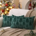 thumbnail image 1 of Lomyolo Farmhouse Decoration Christmas Tree Pillow Covers Pack of 2 - 12×20 Soft Faux Fuzzy Sofa Decorative Throw Cushions Cozy Fleece Fabric for Home Winter Holiday Christmas Decor, 1 of 7