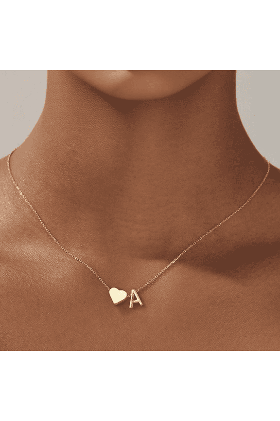 Golden Initial Necklaces for Women, Dainty Gold Letter Necklace Tiny A-Z Pendant Choker Necklace Trendy Cute Personalized Monogram Name Necklace Gold Jewelry Necklace for Women Gift