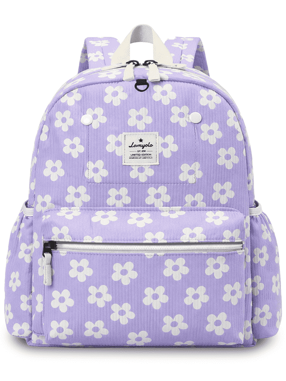Toddler Backpack for Girls & Boys 2-5 Years, Preschool Kids Backpack School Bookbags with Reflective Strip & D-rings, Lightweight, Perfect Corduroy Back to School Gift Fit 13.5" Folder