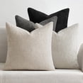 thumbnail image 1 of Lomyolo Set of 4 Chenille Pillow Covers - 18x18 Inch Soft Farmhouse Decor for Couch, Sofa, Bedroom Spring Summer Farmhouse Accent Boho Cushions Decor, 1 of 5