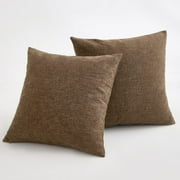 Lomyolo Throw Pillow Covers Decorative Linen Burlap 2 Pack Throw Cushion Case 12''x20''
