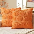 thumbnail image 1 of Lomyolo Throw Pillow Covers Pumpkin Fall Decorative Soft Faux Fur Pillow Covers for Autumn Harvest Fluffy Plush Accent Pillow Cases for Farmhouse Couch Cushion Covers 2 Pack, 1 of 7