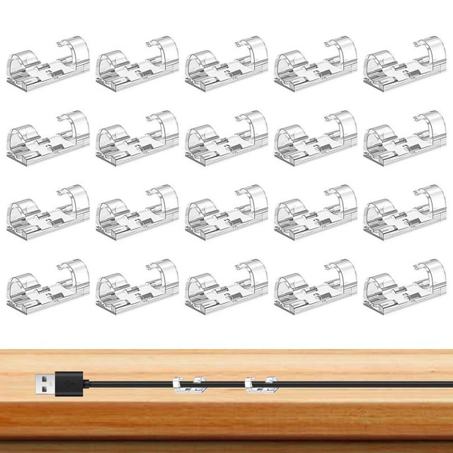 Lona Cable Holders for Cords Set of 20pcs No Drilling Cord Management