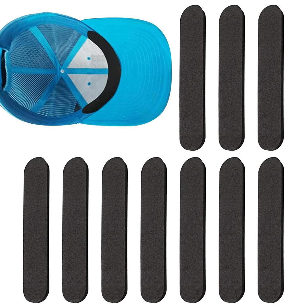12 Pcs Hat Size Reducer Tape - EVA Foam Sweatband Inserts For Making Hats Smaller (Grey & Black)