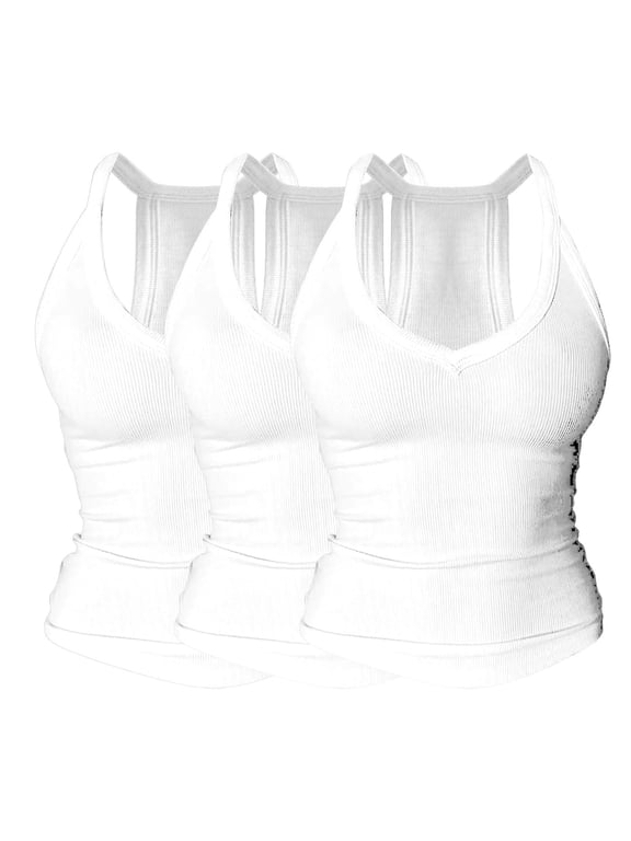 3pc Camisole with Built in Bra Exercise Tank Tops Basic Tank Tops Workout Shirts Women Camisole Tops for Women Sleeveless Workout Tops for Women Active Tops Workout Tank Tops Woman