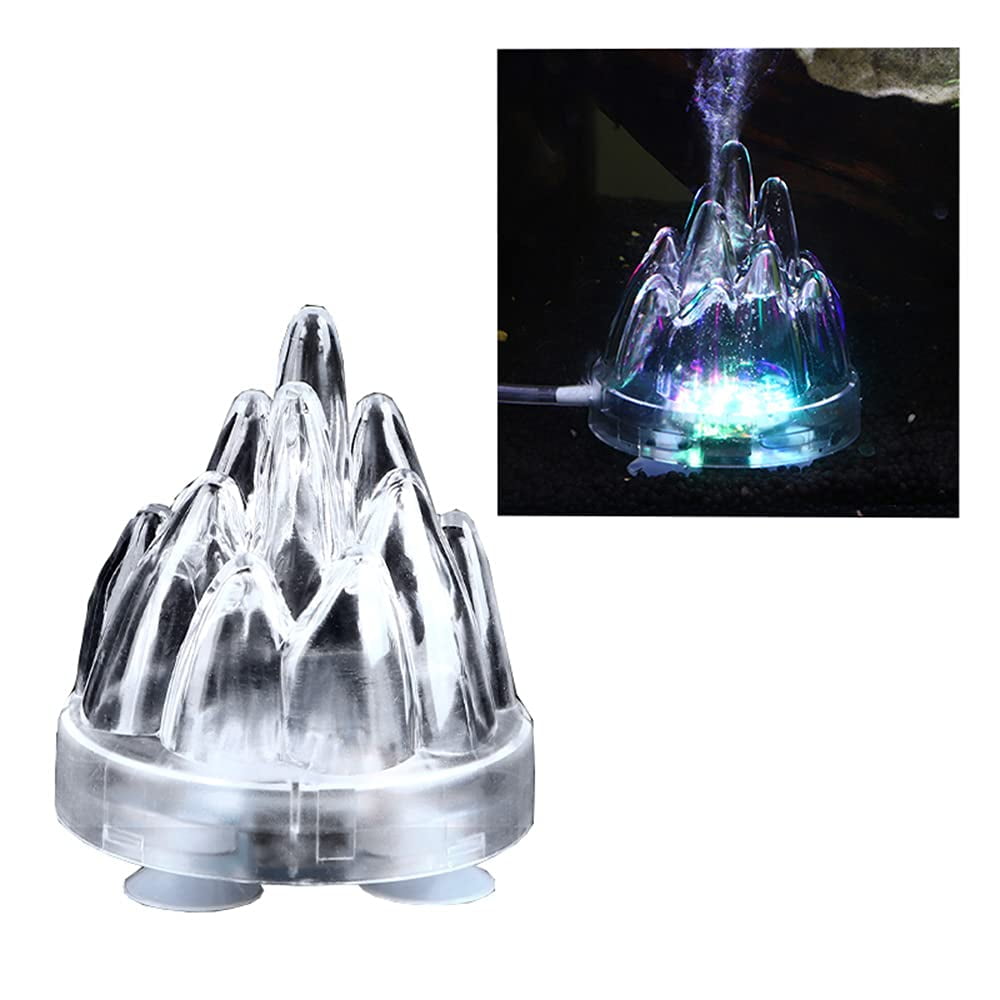 Londafish Aquarium Light Fish Tank Bubble Light Volcano Decoration Light for Aquarium (White