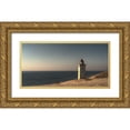 thumbnail image 1 of Londal, Leif 24x14 Gold Ornate Wood Framed with Double Matting Museum Art Print Titled - Mood At The Lighthouse, 1 of 4
