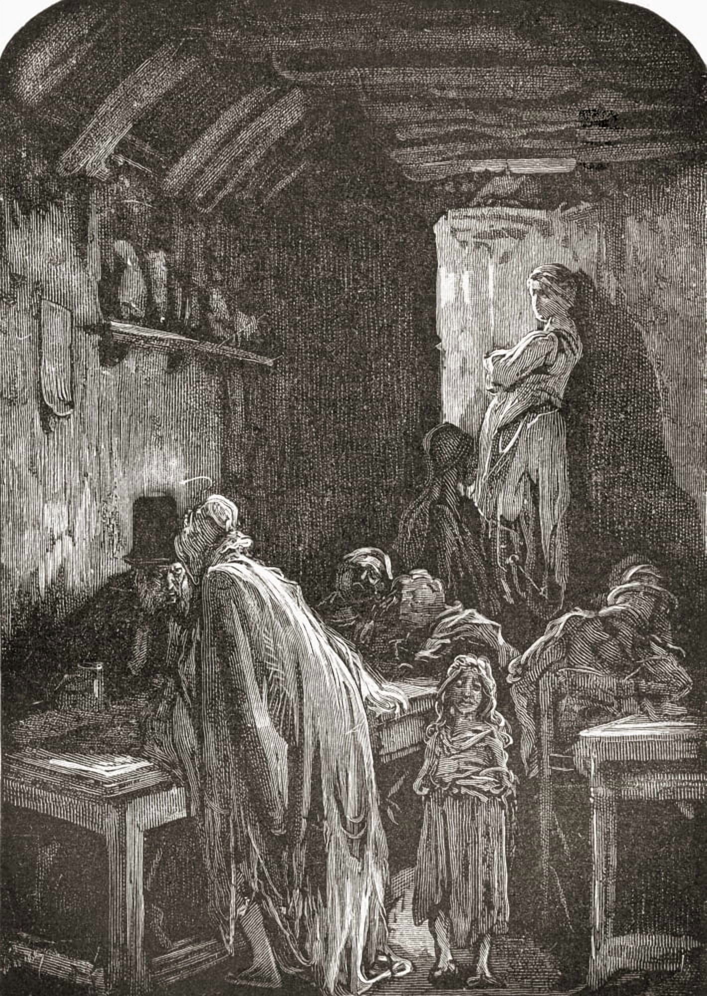 London 1871 After An Unpublished Drawing By Gustave Dore From Life And Reminiscences Of Gustave Dore Published 1885 Canvas Art - Ken Welsh Design Pics (12 x 17)