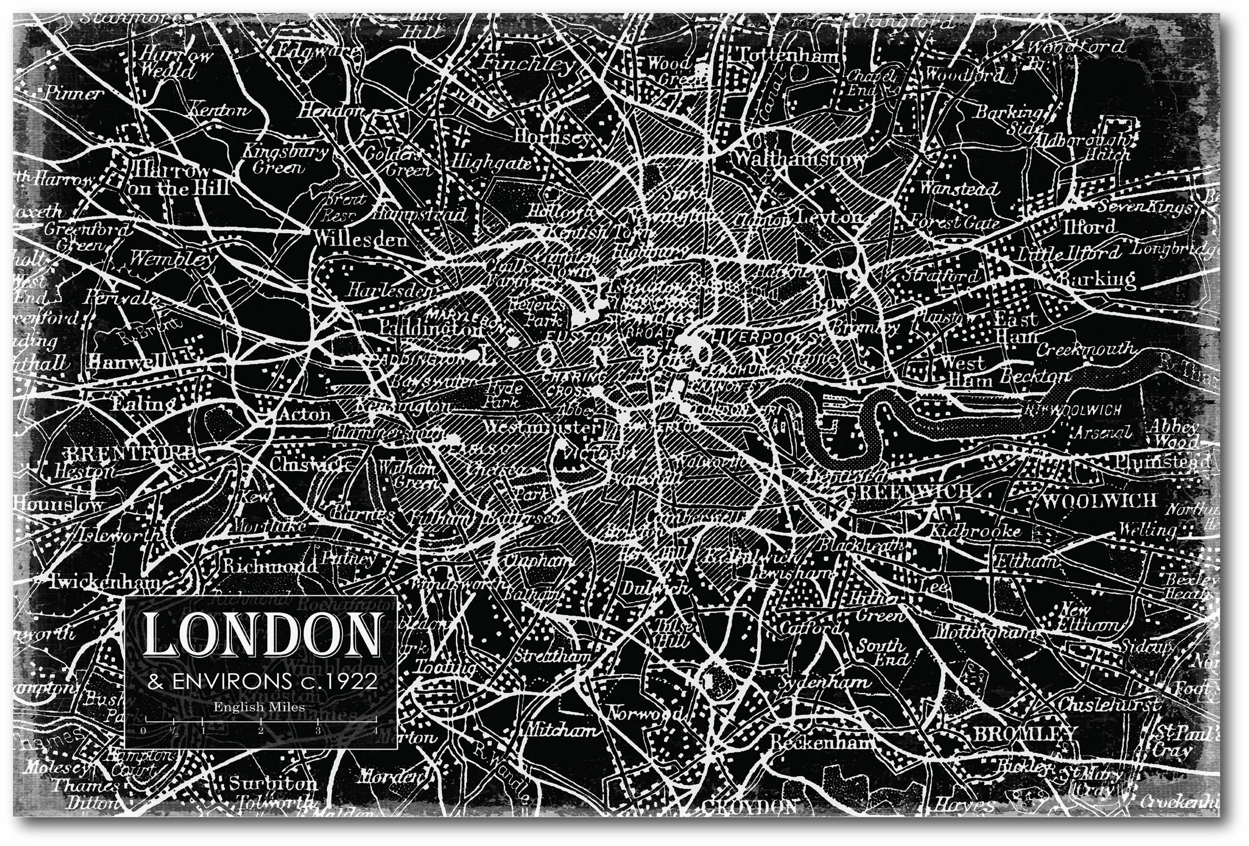 London 1922 Gallery-Wrapped Canvas Wall Art, 24x36