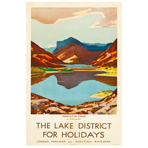 London 1930s - Scottish Railway - Vintage Travel Poster (12x18Inches)