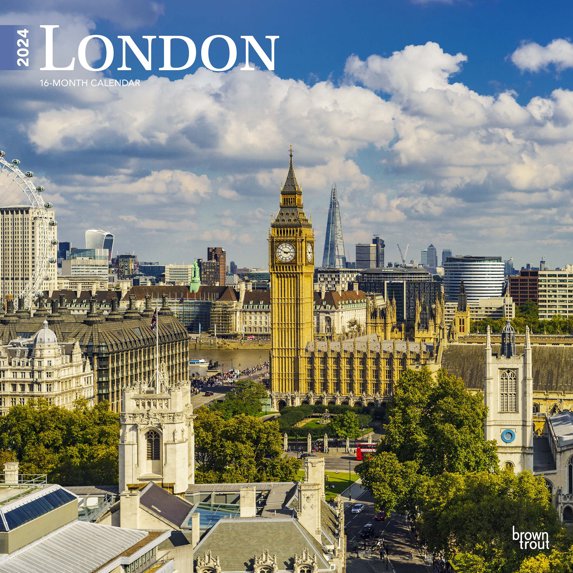 London | 2024 12x24" (Hanging) Monthly Square Wall Calendar | BrownTrout