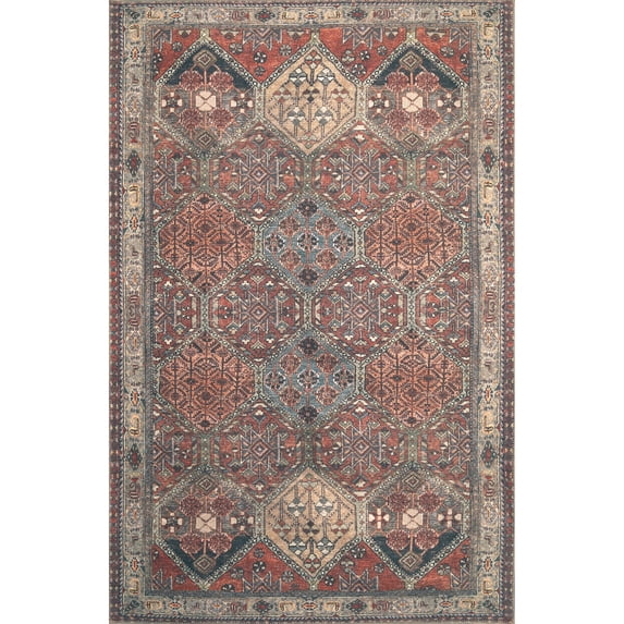 London 4807 Multicolor Pane Area Rug, Size - 2' x 3'