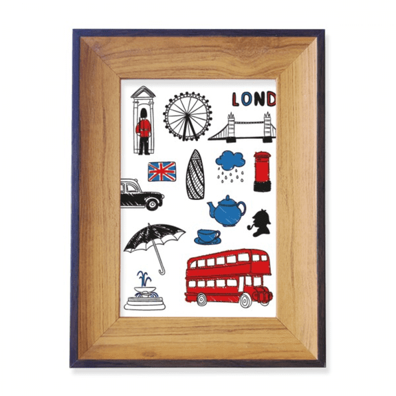 London Big Ben Booth Rain Mailbox Photo Frame Exhibition Display Art Desktop Painting