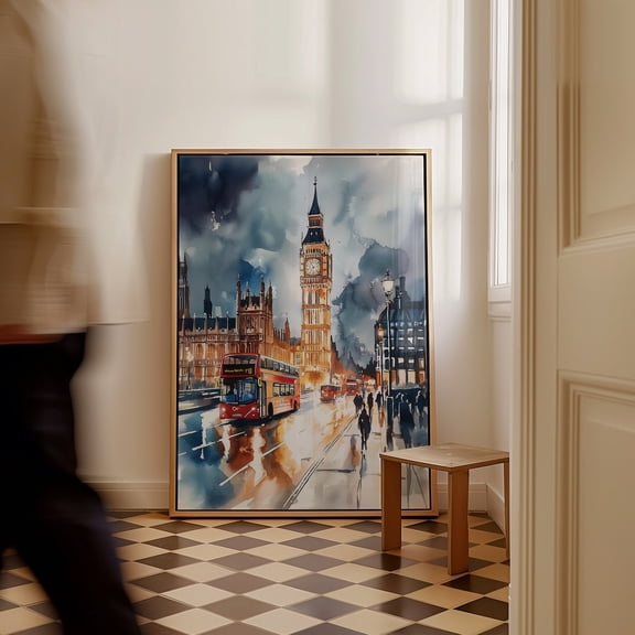 London Big Ben Poster, England Wall Art, London Art Poster, Art, United Kingdom Poster, London Travel Gift943, Unframed Poster Size 8x12