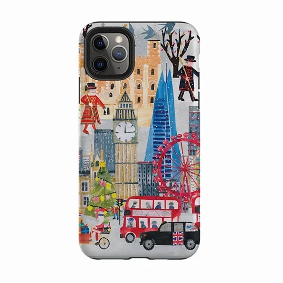 London Big Ben Travel Christmas Winter Holiday Protective Case for iPhone 11 12 13 14 15 16 17 Pro Max